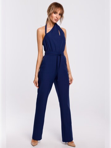 made of emotion - Jumpsuit en azul: frente