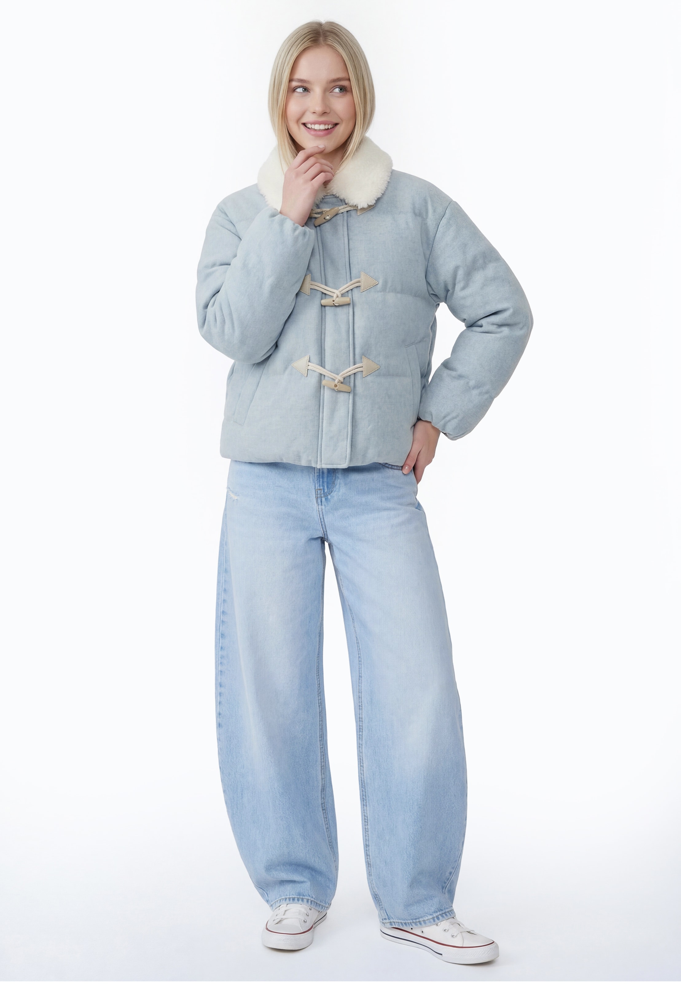 Veste d’hiver MYMO en bleu : devant
