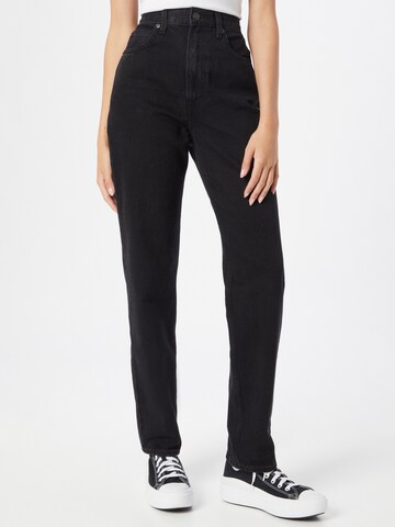 LEVI'S ® Slimfit Jeans '70s High Slim Straight' in Zwart: voorkant