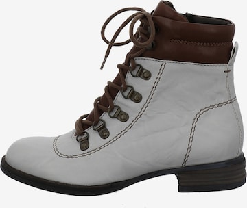 JOSEF SEIBEL Lace-Up Ankle Boots 'Sanja 09' in White: front