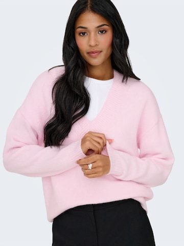 JDY Pullover 'JDYSILJA' in Pink