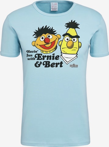 LOGOSHIRT Shirt 'Ernie und Bert' in Blauw: voorkant