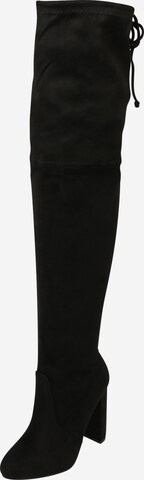 Misspap Over the Knee Boots in Black: front