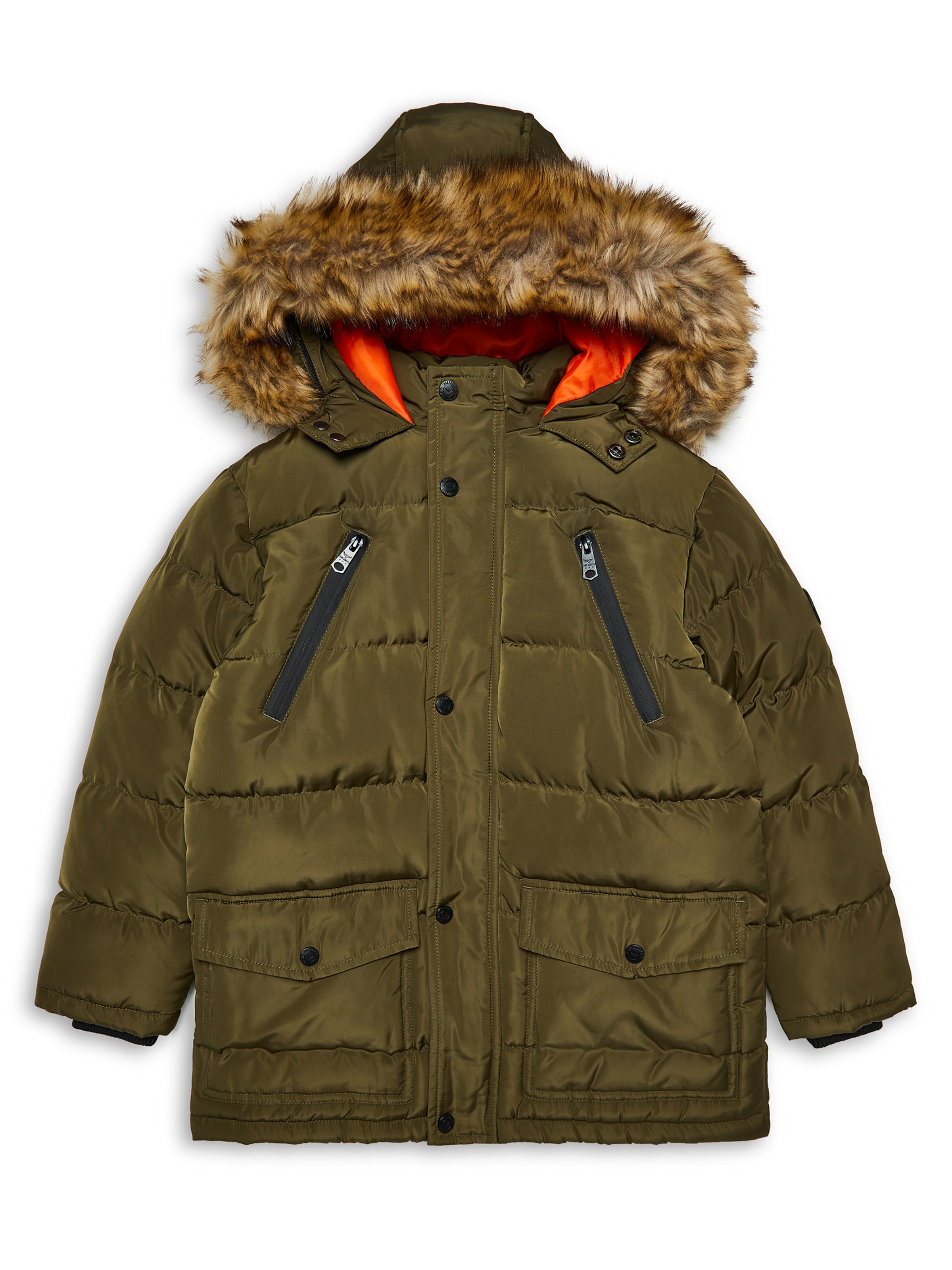 Threadboys Winterjas 'Hugos' in Groen: voorkant