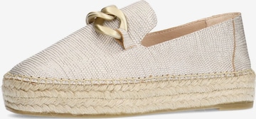 Espadrilles MANFIELD en or : devant