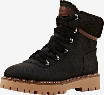 ESPRIT Lace-Up Ankle Boots in Black: front