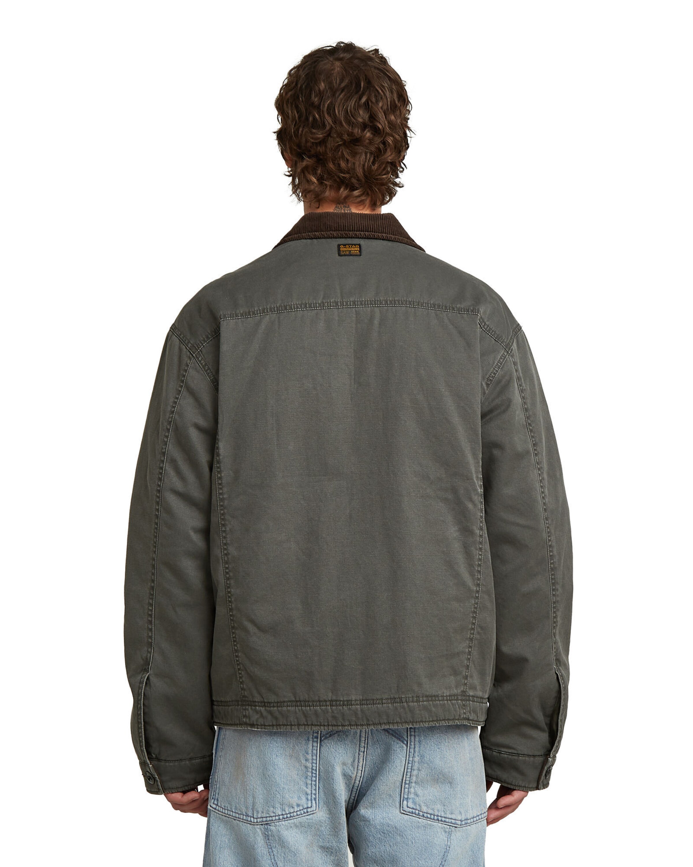 G-STAR Übergangsjacke - 'Duty Canvas Trucker Jacket' in Grau