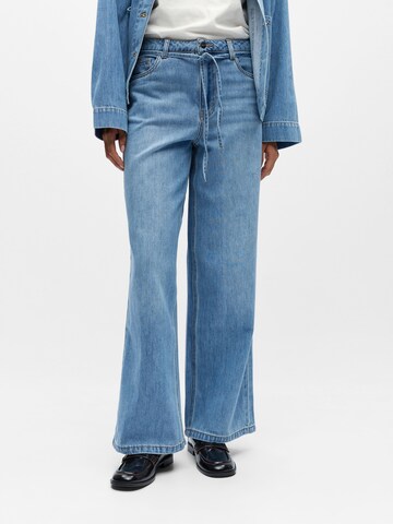 OBJECT Wide leg Jeans 'OBJROSIE' in Blue: front