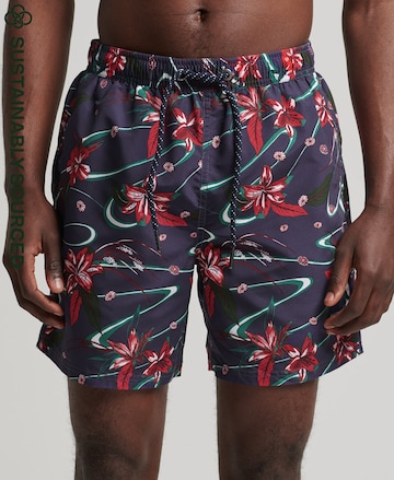 Superdry Zwemshorts in Blauw