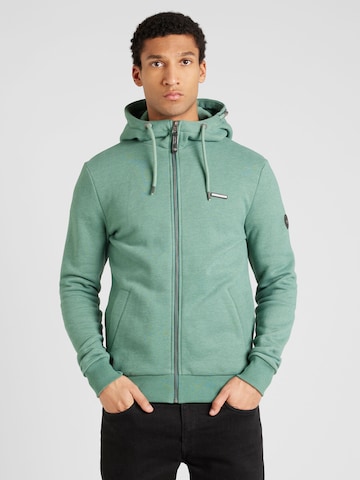 Ragwear Zip-Up Hoodie 'NATTE' in Green: front