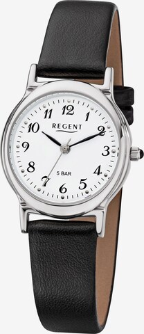 REGENT Analoguhr in Silber: Vorderseite