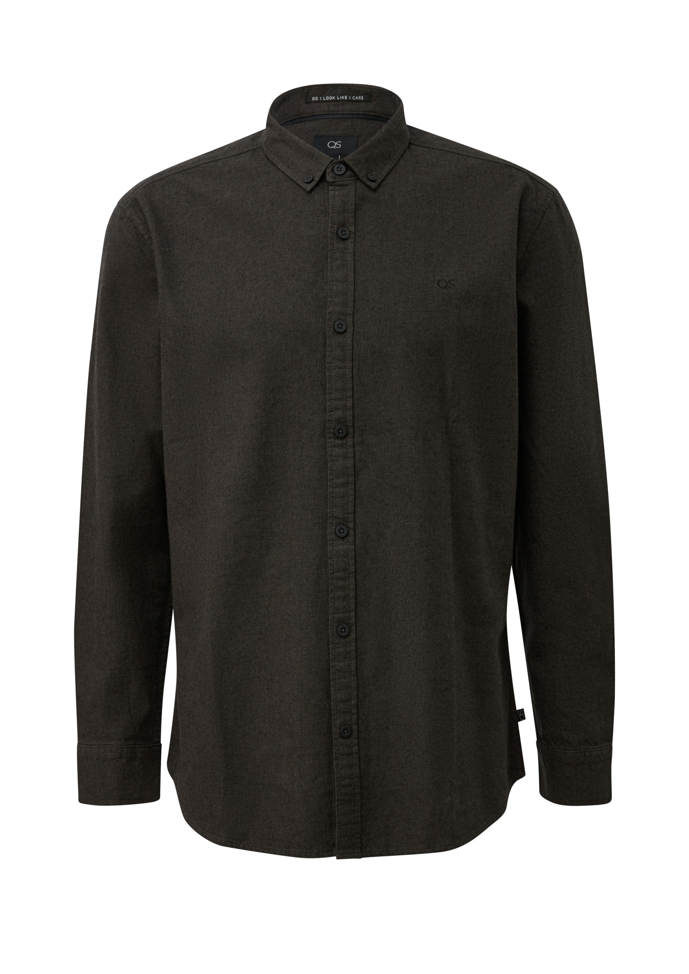 QS - Ajuste regular Camisa en marrón: frente