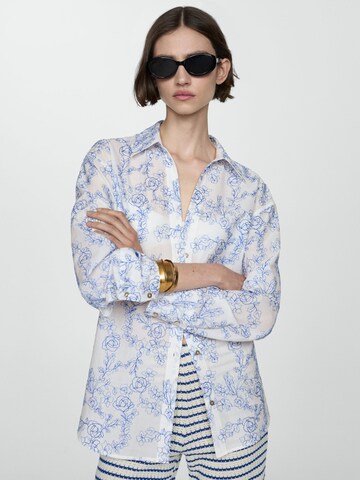 MANGO Blus 'RITA' i vit: framsida