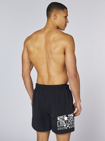 CHIEMSEE Athletic Swim Trunks in Black