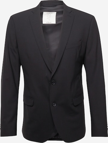 s.Oliver BLACK LABEL Slim Fit Sakko in Schwarz: predná strana