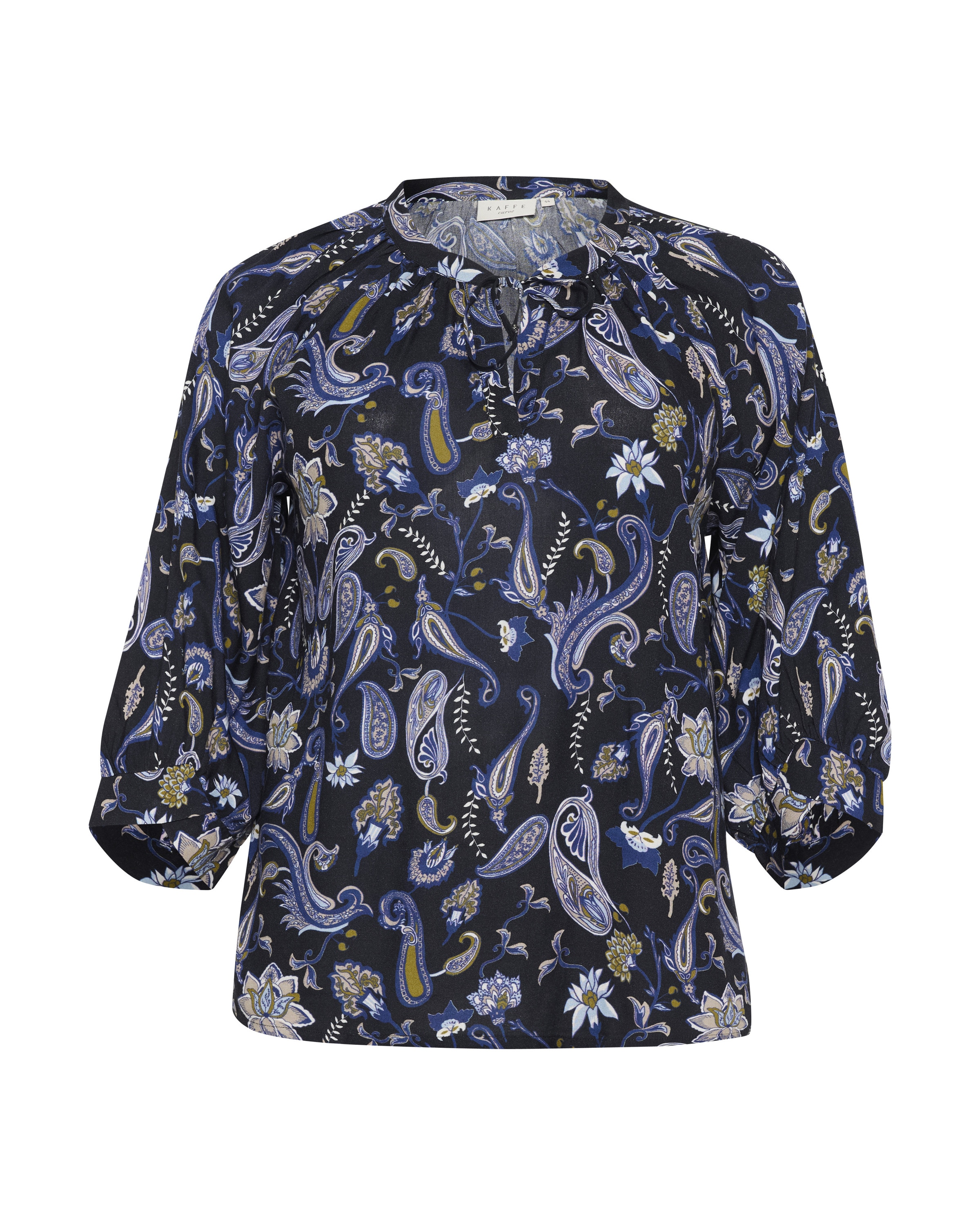 KAFFE CURVE - Blusa em preto: frente