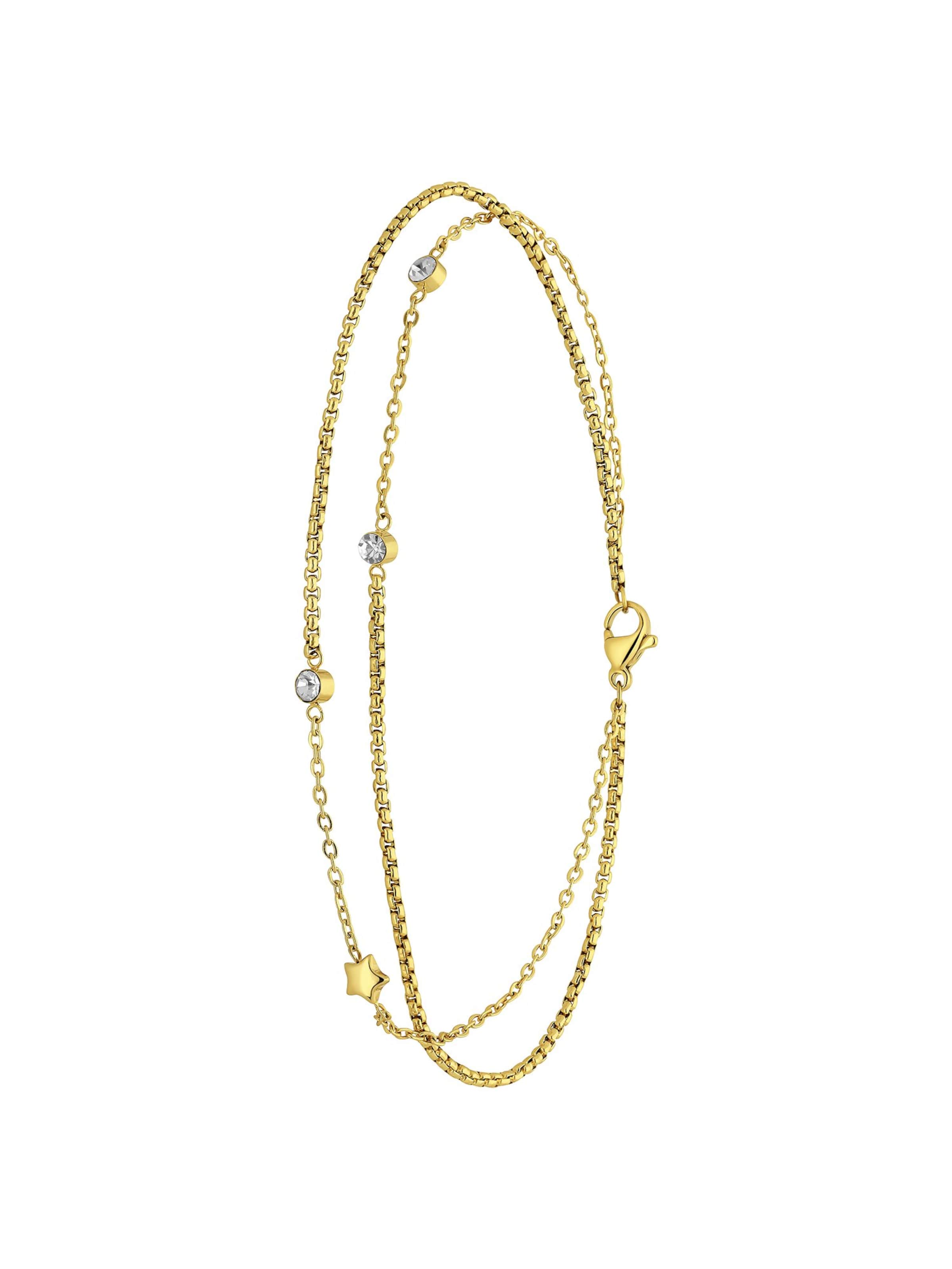 Lucardi Fußschmuck 'Modern' in Gold: Vorderseite