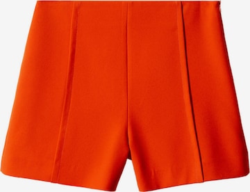 MANGO Pleat-Front Pants 'Fica' in Orange: front