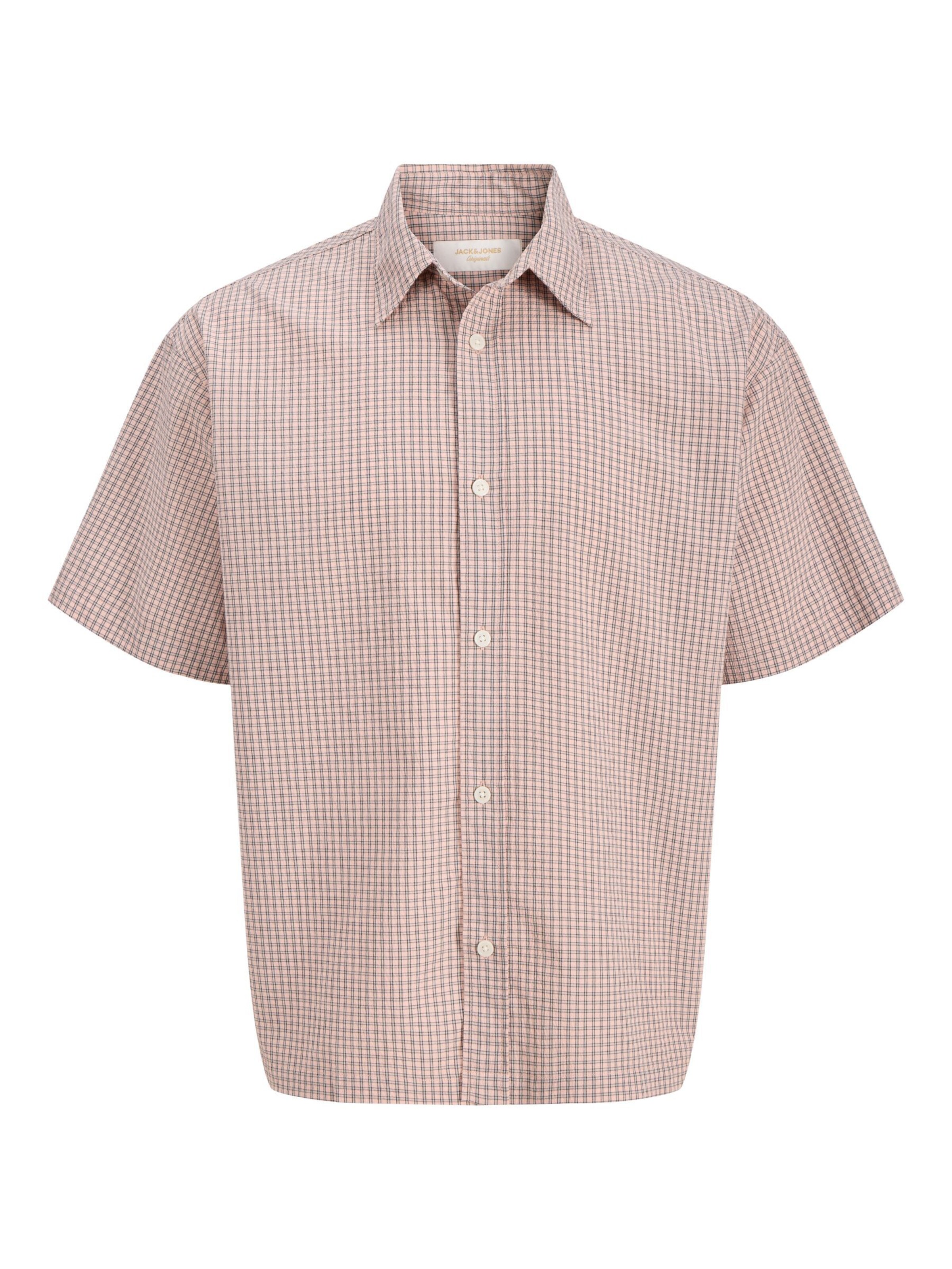 JACK & JONES Hemd in navy / hellrot, Produktansicht