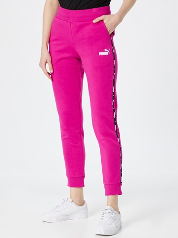 PUMA - Tapered Pantalón deportivo en rosa: frente