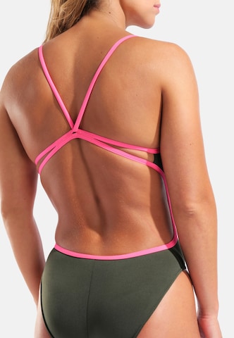 ARENA - Bustier Traje de baño 'LACE BACK SOLID' en verde