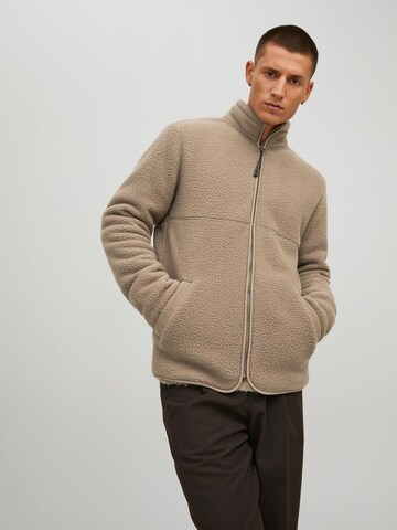 JACK & JONES Fleece jas in Bruin