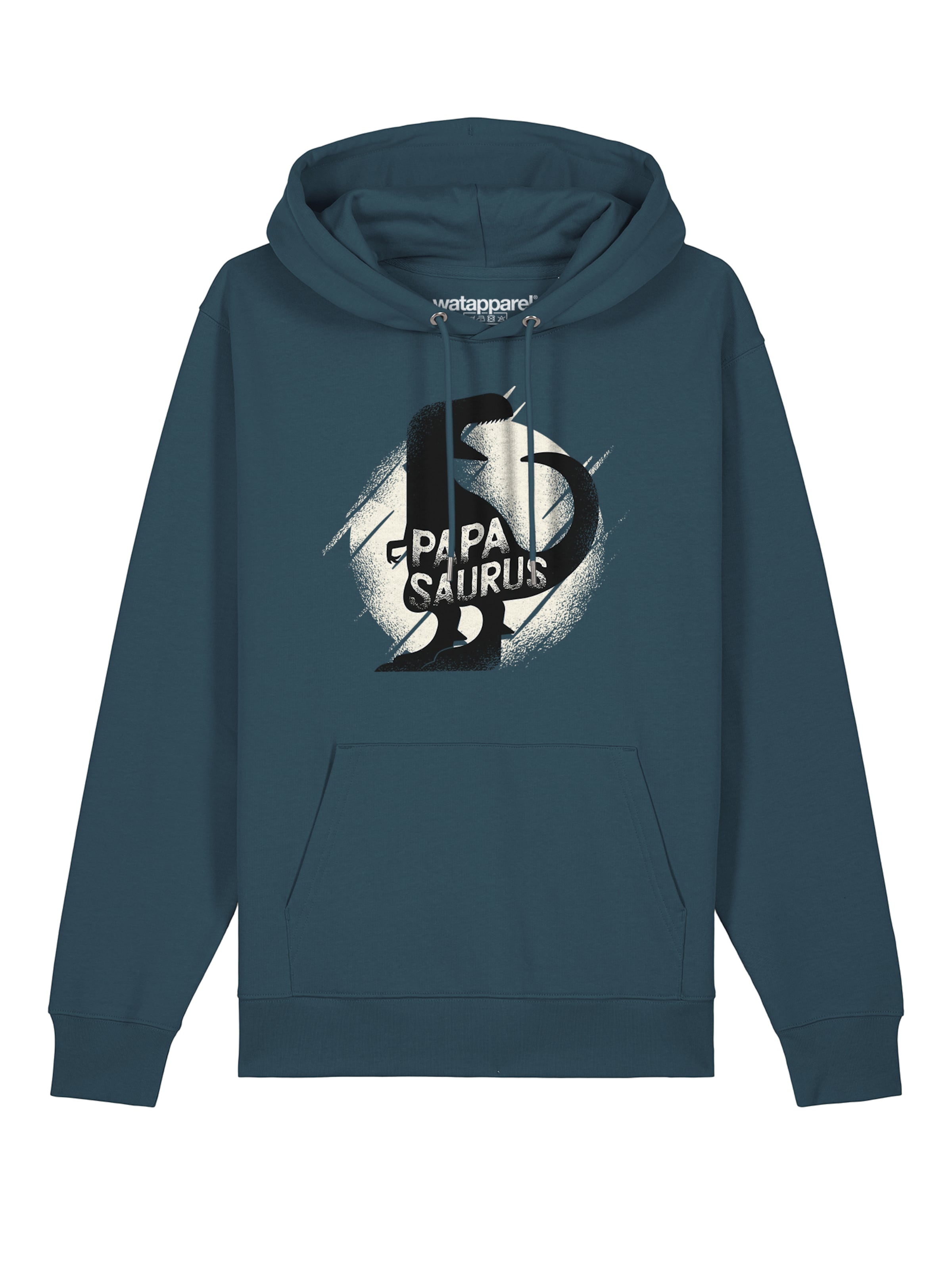 Sweat-shirt 'Papasaurus' Watapparel en bleu : devant