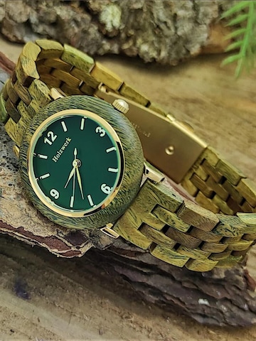 Holzwerk - Reloj analógico 'USLAR' en verde