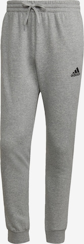 ADIDAS SPORTSWEAR Tapered Workout Pants 'Essentials' in Grey: front