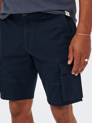 Only & Sons Regular Shorts 'Cam Stage' in Blau