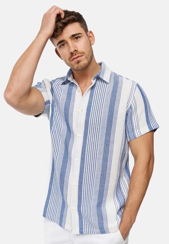 INDICODE JEANS Regular fit Overhemd 'Cosby' in Blauw