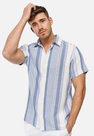 INDICODE JEANS Regular fit Overhemd 'Cosby' in Blauw
