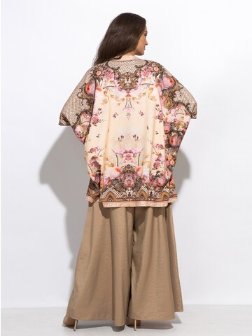 Cardigan oversize 'BAROQUE FLOWERS' JIORO en mélange de couleurs