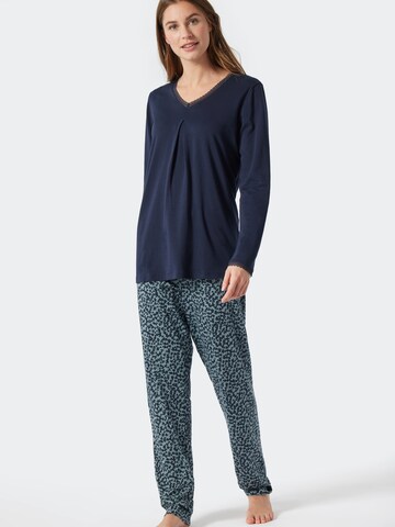 SCHIESSER Pyjama in Blauw: voorkant