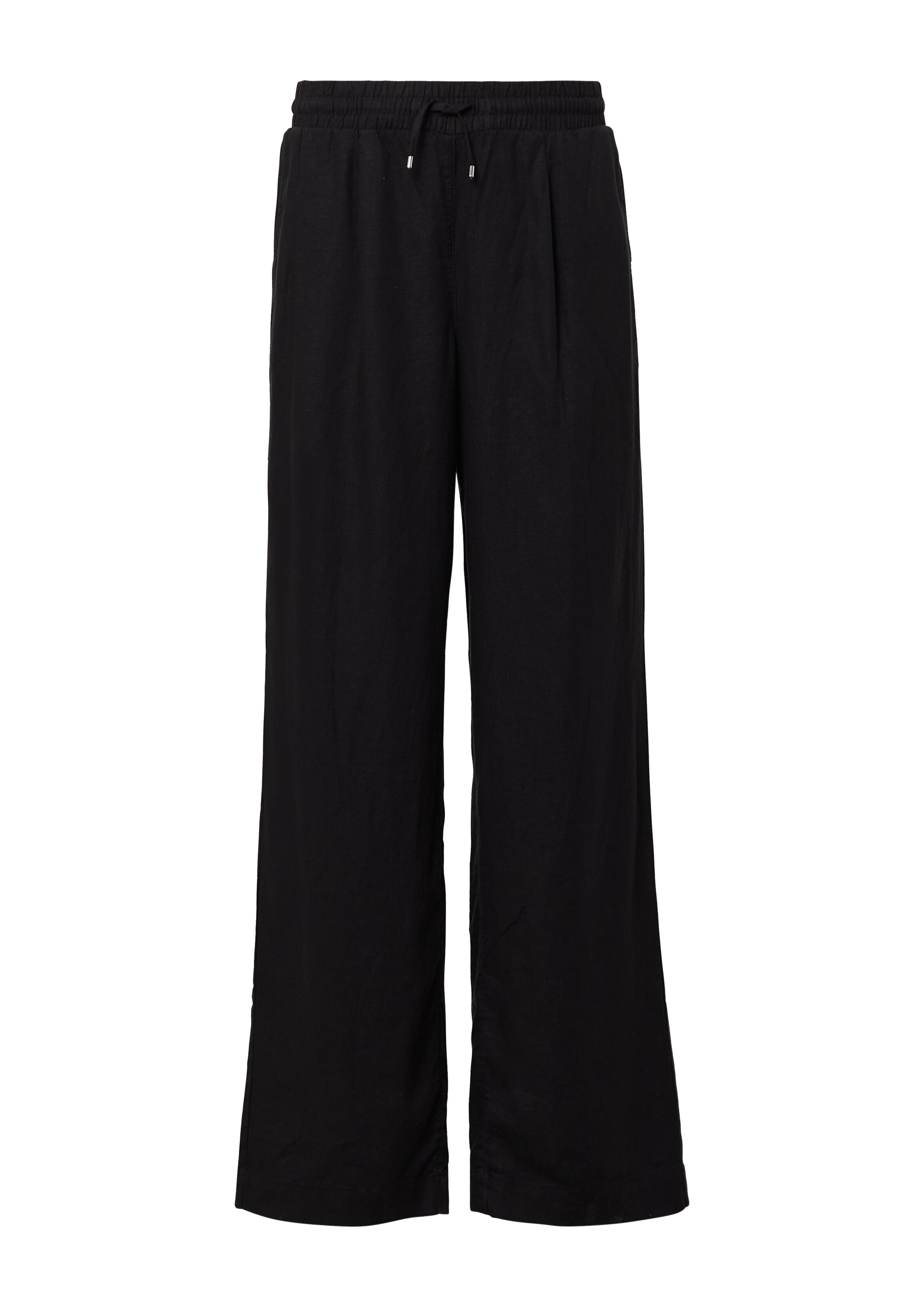 s.Oliver Wide leg Broek in Zwart: voorkant