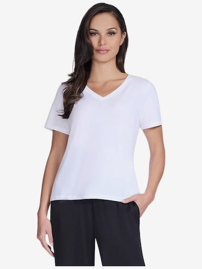 SKECHERS Camiseta 'Skechers Pima V-Neck Tee' en M en blanco, Vista del producto
