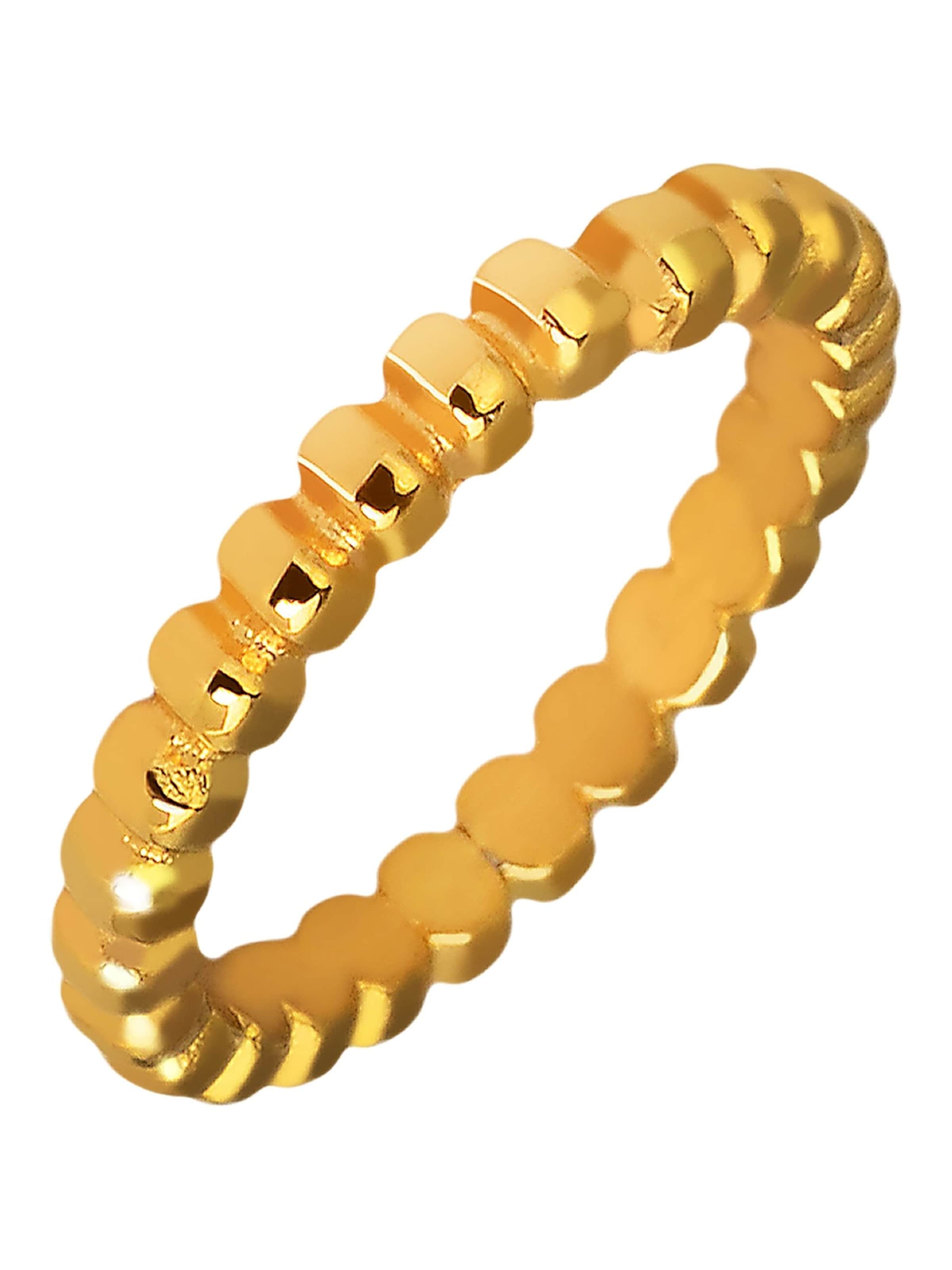 Akzent Ring 'Cica, goldfarbig, langlebig' in Gold