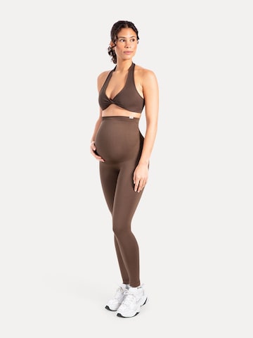 Smilodox Slimfit Schwangerschaftsleggings Seamless Lorraine in Braun