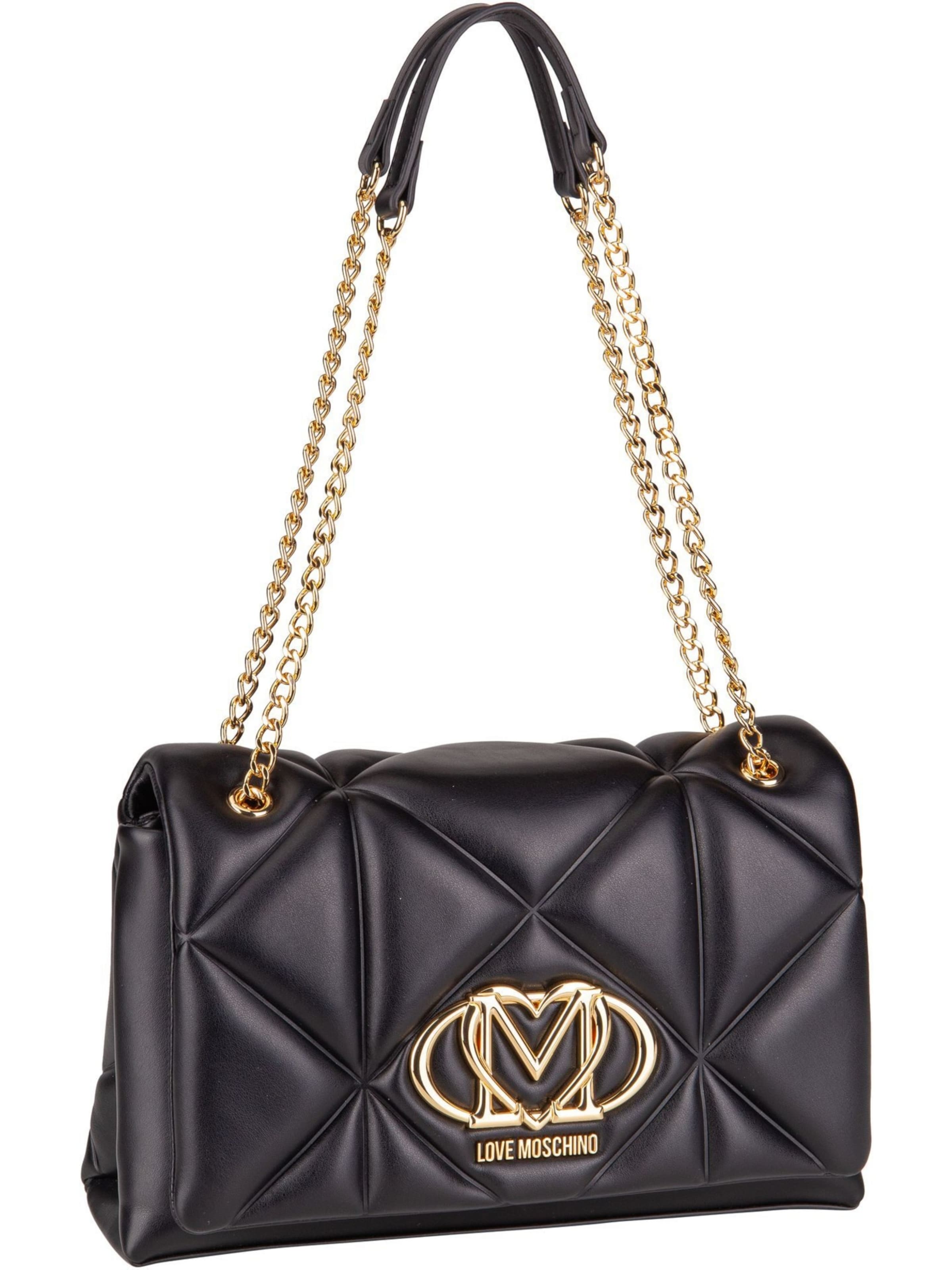 Love Moschino Crossbody Bag 'Embossed Q' in Black: front