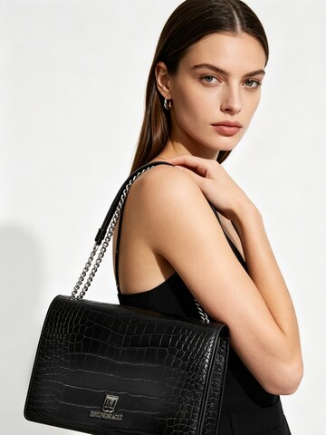 Borsa a spalla 'Borsa a Spalla Nicole Bruno Magli Ecopelle Texture Coccodrillo' di Bruno Magli in nero