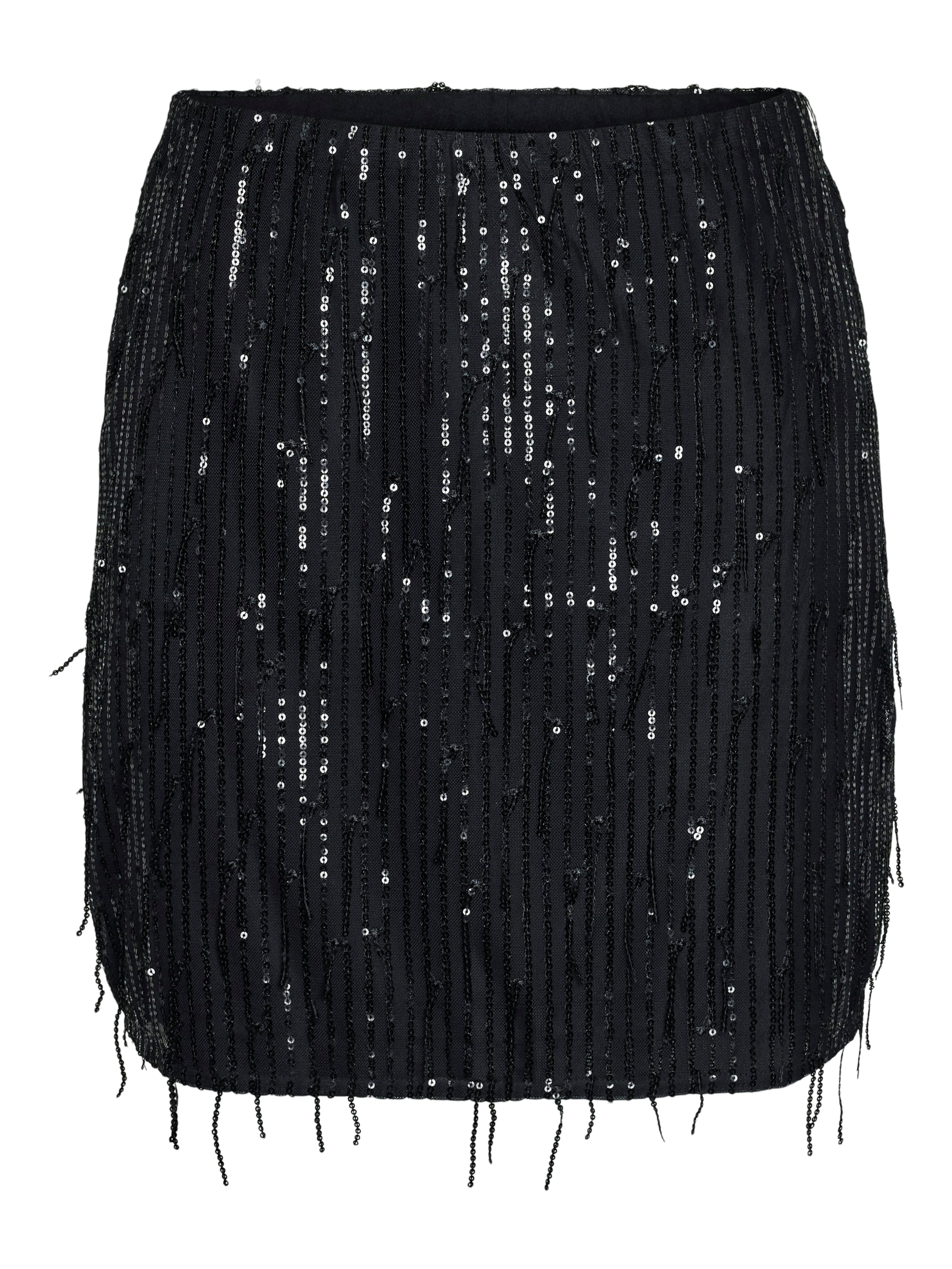 PIECES - Falda 'Rilly' en negro: frente