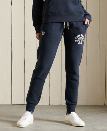 Superdry Tapered Hose 'Pride In Craft' in Blau