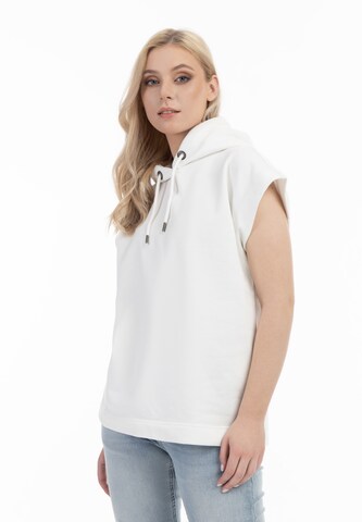 Sweat-shirt 'Idem' DreiMaster Vintage en blanc : devant