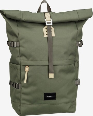 SANDQVIST Backpack 'Bernt' in Green: front