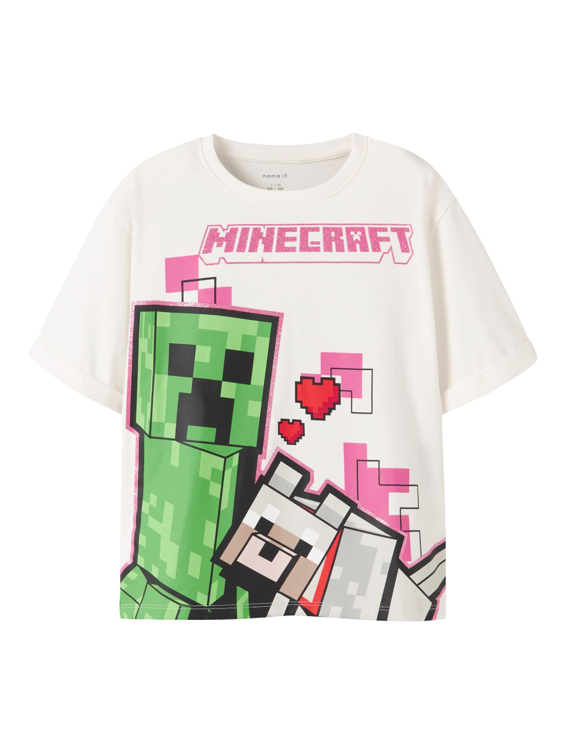 NAME IT Top 'Minecraft' in White: front