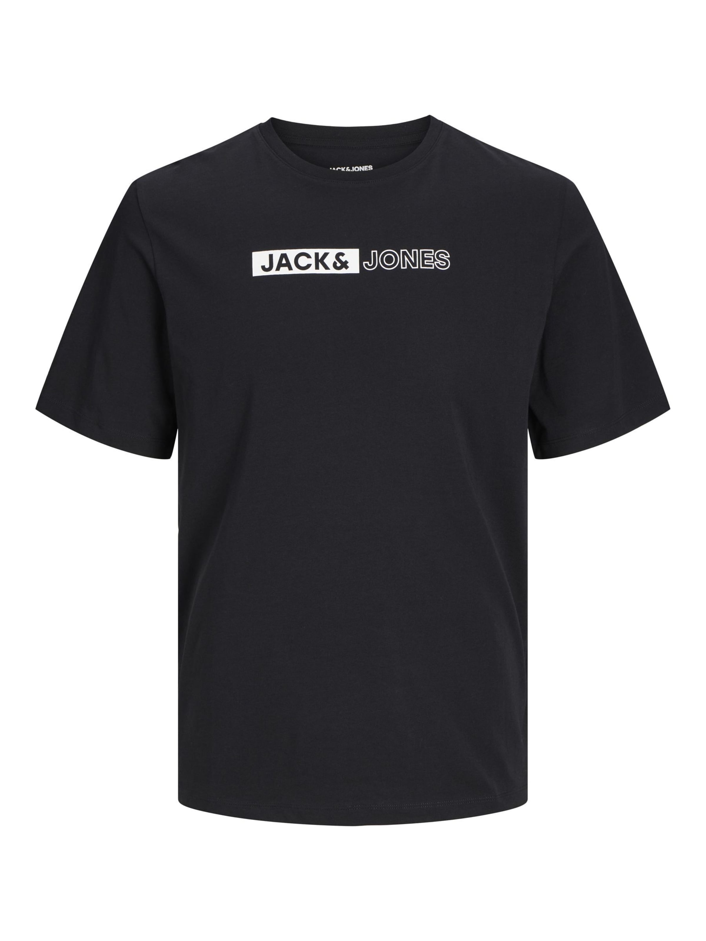 Jack & Jones Plus Футболка 'JJECORP' в Черный: спереди