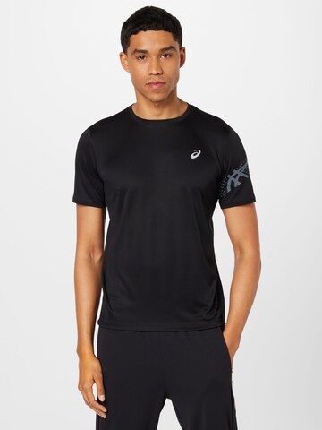 T-Shirt fonctionnel ASICS en noir : devant