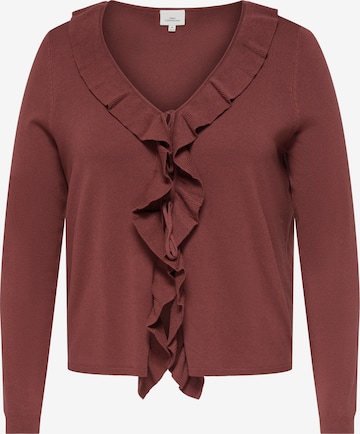 ONLY Carmakoma Neuletakki 'CARLuis' värissä punainen: etupuoli