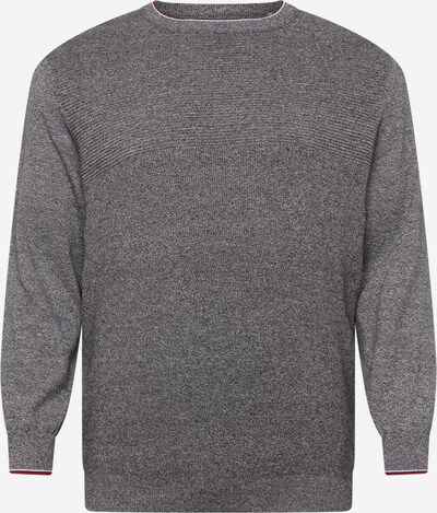 Jack & Jones Plus Pullover 'RYDER' in anthrazit / schwarz / weiß, Produktansicht