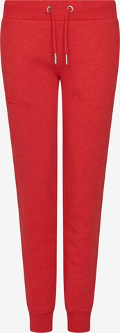 Superdry Tapered Pants in Red: front